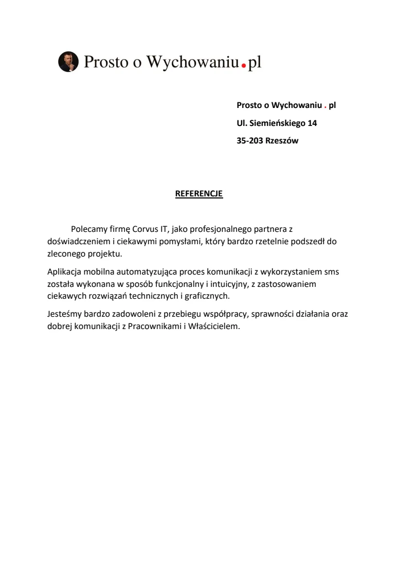 Podgląd referencji: Prosto o Wychowaniu.pl — Benedykt Ożóg